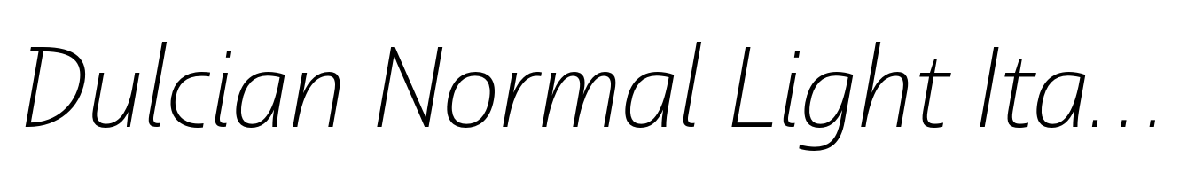 Dulcian Normal Light Italic